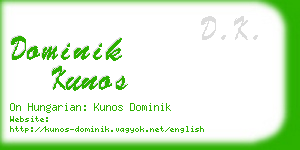 dominik kunos business card